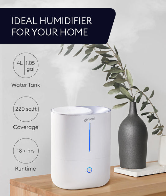 Huron Top Fill Humidifier and Oil Diffuser 4L White