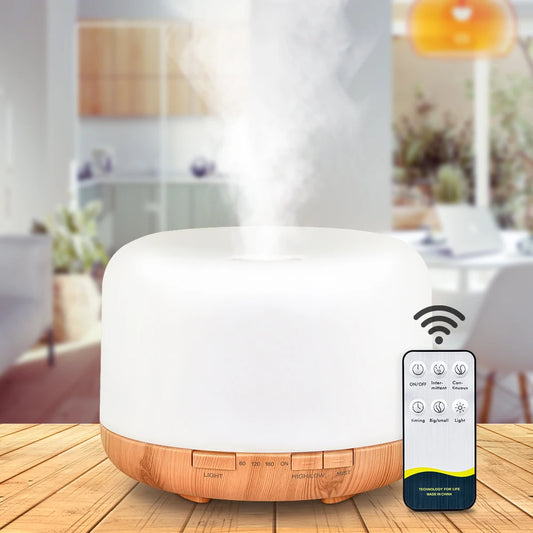 Air Humidifier Essential Oil Diffuser 300ML 500ML 1000ML With Lights Remote Control