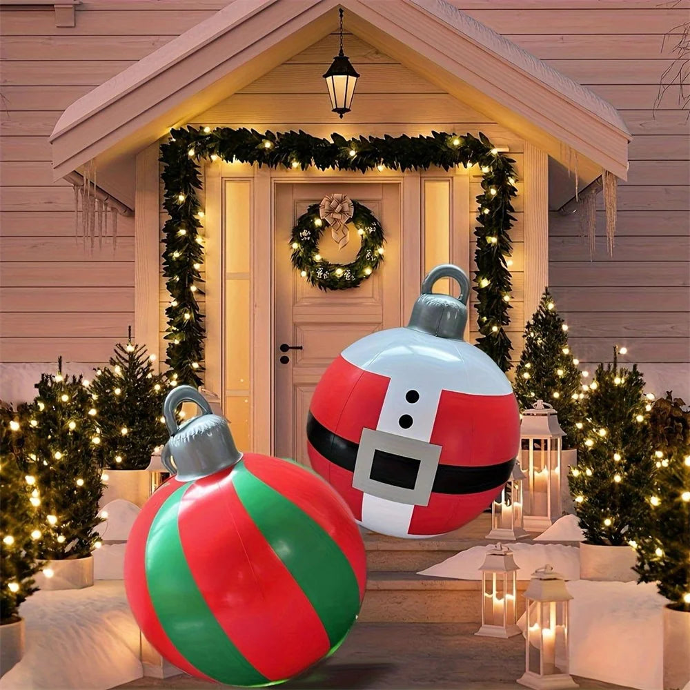 55CM Christmas Inflatable  PVC Giant Christmas Tree Decorations Large Balls Courtyard Ornaments