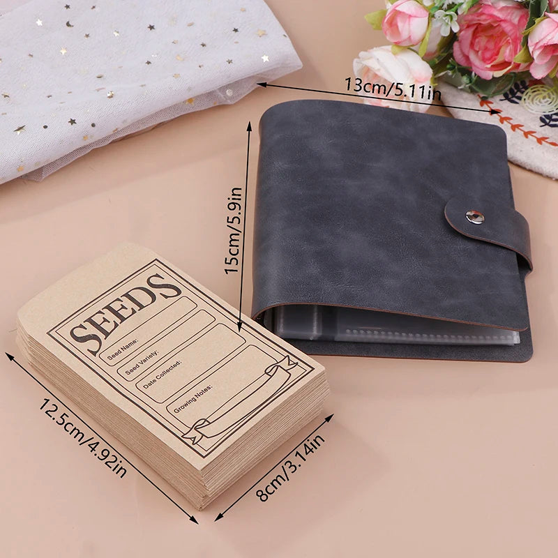 50pcs Garden Seeds Storage Organizers Seed Organizer Binder With Self-Sealing Seed Envelopes Seed Packet Organizer Seed