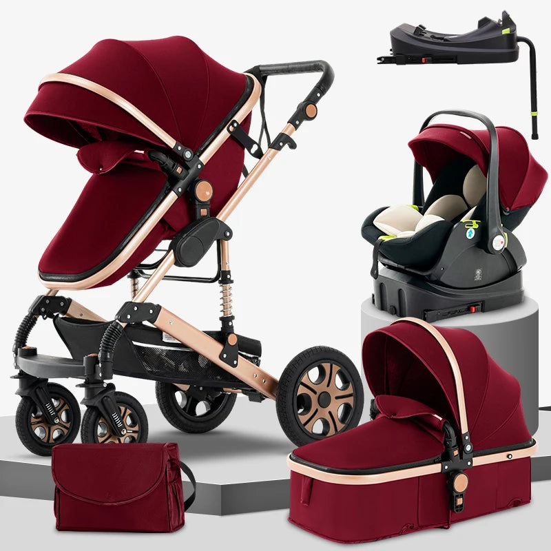 Baby Stroller and Car Seat, Baby Travel System with Baby Carriage Up to 55lbs, 3in1 Reversible Foldable Standard Stroller