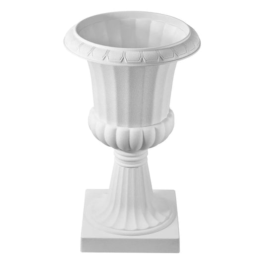 White Classic Plastic Planter 15x22 Inches Indoor Outdoor Garden Vase
