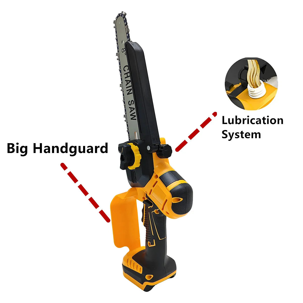 For DeWALT 20V Battery Brushless Chain Saw 8 Inch High-power Electric Chainsaw