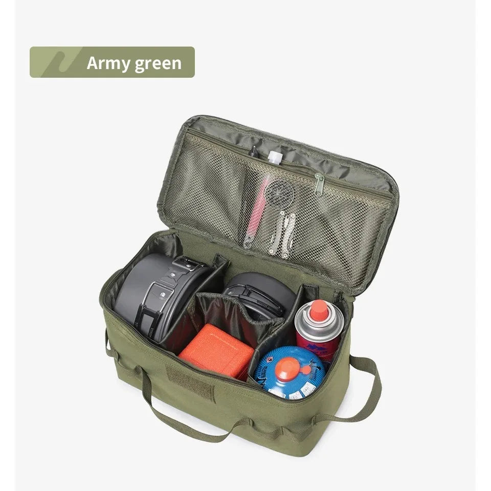 Outdoor Camping Gas Tank Storage Bag Large Capacity Picnic Cookware Utensils Kit Bag