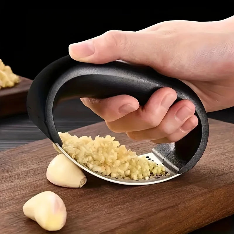 Stainless Steel Garlic Press Rocker Manual Garlic Mincer CrusherSqueezer Labor-saving Kitchen Gadget Vegetable Tool