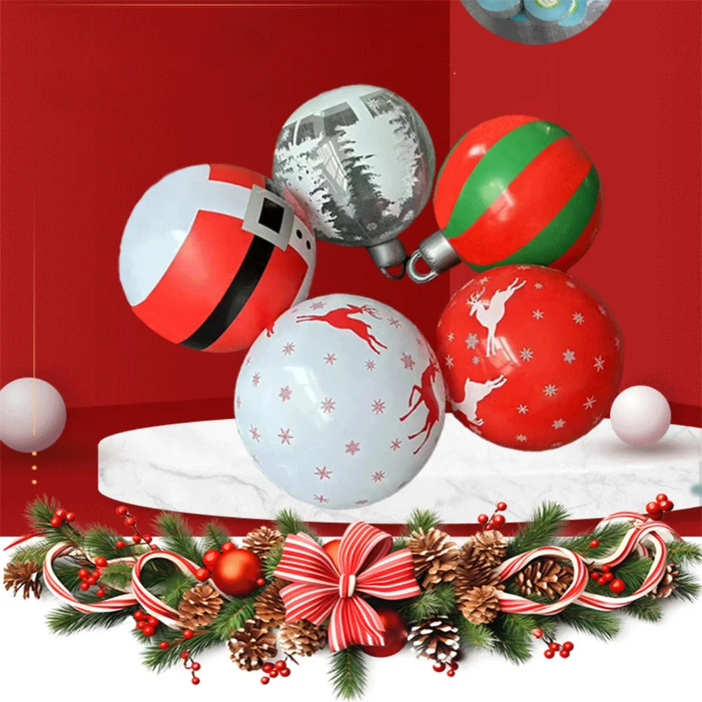 55CM Christmas Inflatable  PVC Giant Christmas Tree Decorations Large Balls Courtyard Ornaments