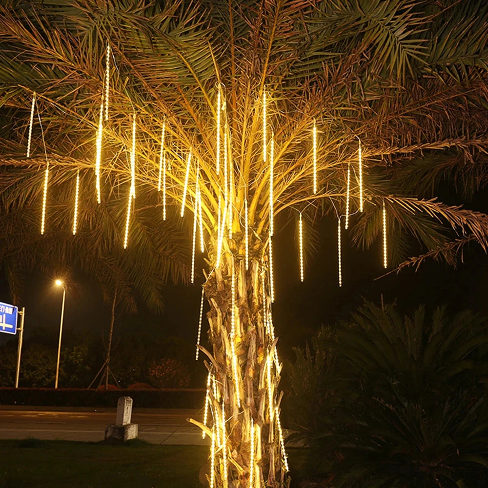 Led Tube String Light Christmas Garland Outdoor Decor Fairy Light Holiday