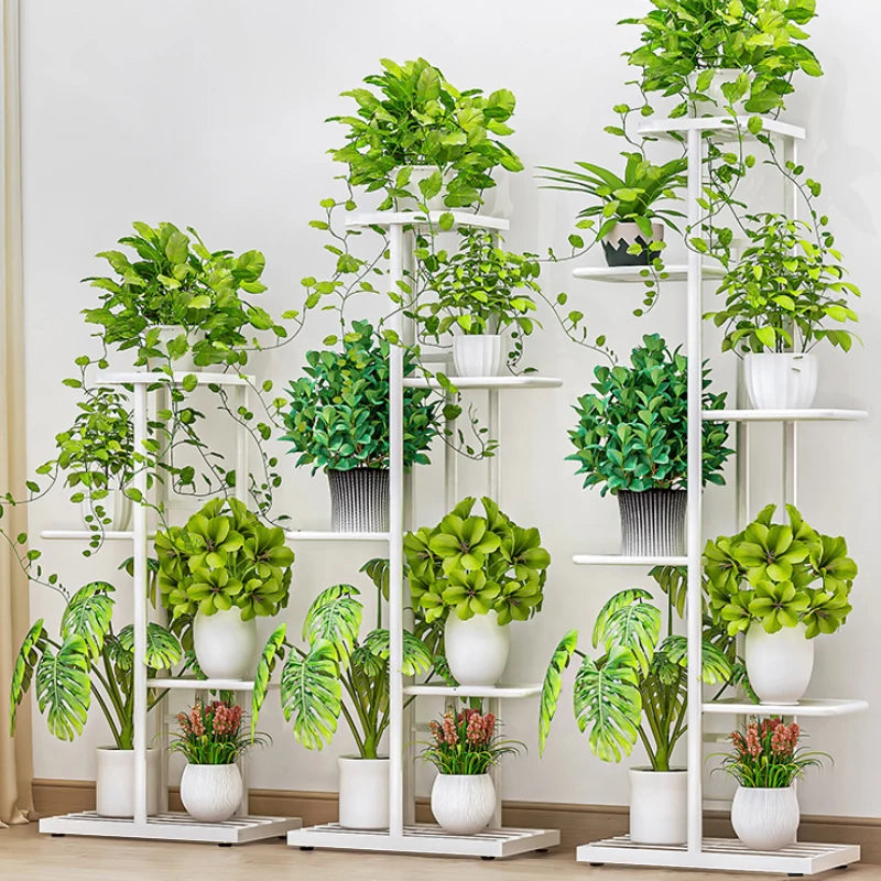 Shining Stand For Flowers Iron 6/7/8 Layers Plant Holder Rack Home Garden Decoration