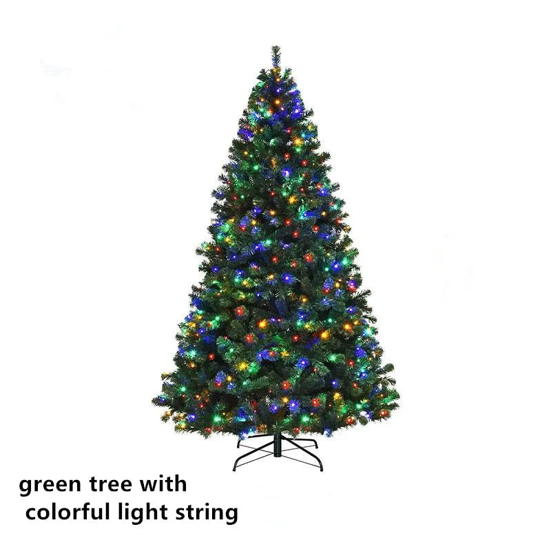5 to 10ft Artificial Christmas Tree, Snow Flocked Full Prelighted Tree with 2084 Branch Tips, 900 Incandescent Lights