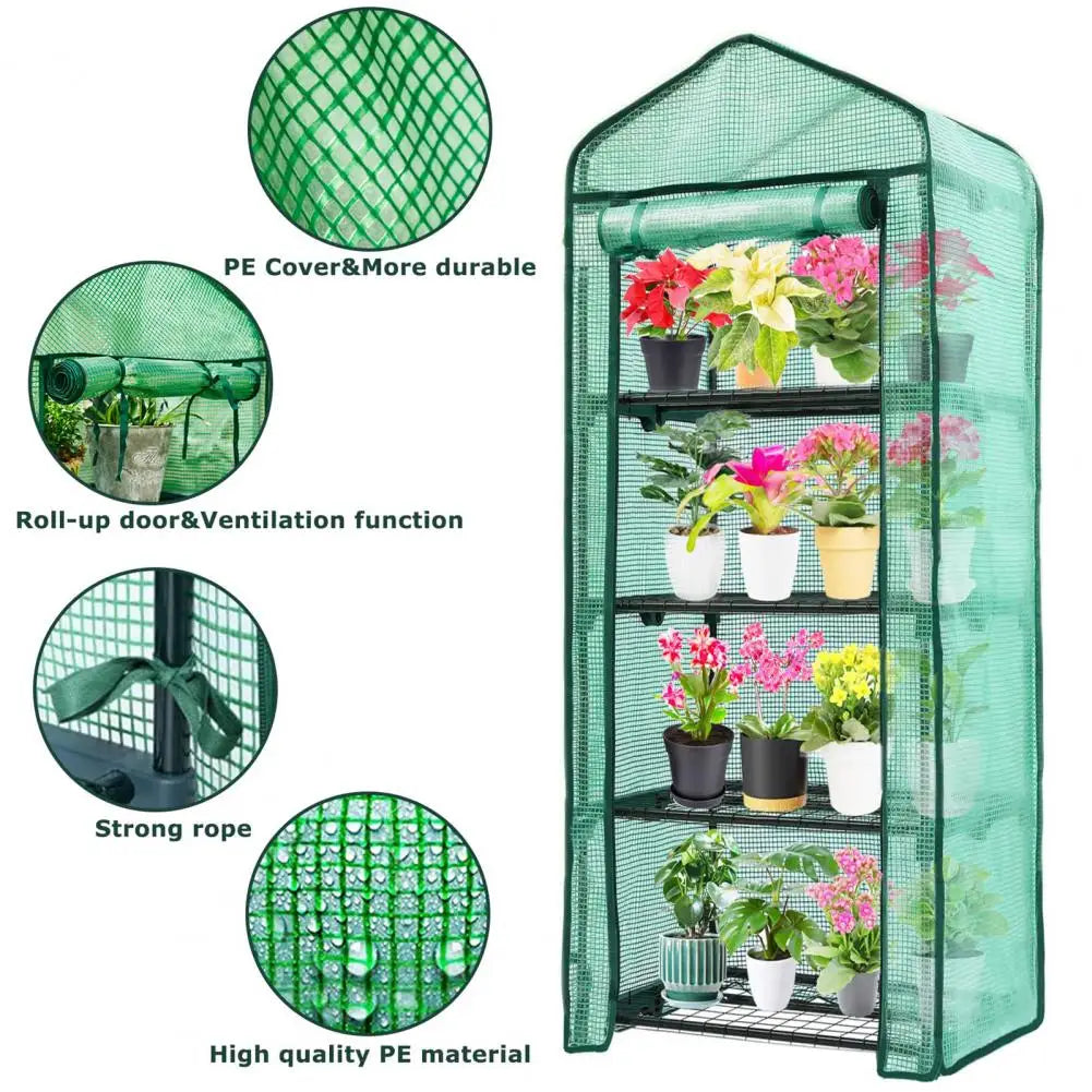 Portable PVC Greenhouse Cover Foldable Anti-Aging Greenhouse Cover Frame not included