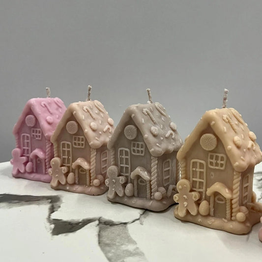 3D Christmas House Candle Silicone Mold DIY