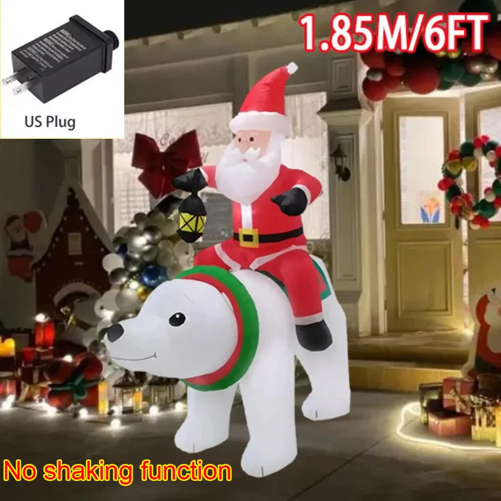 Christmas Inflatable Decoration Toy Built-in LED Lights Inflatable Model Indoor Outdoor Ornament