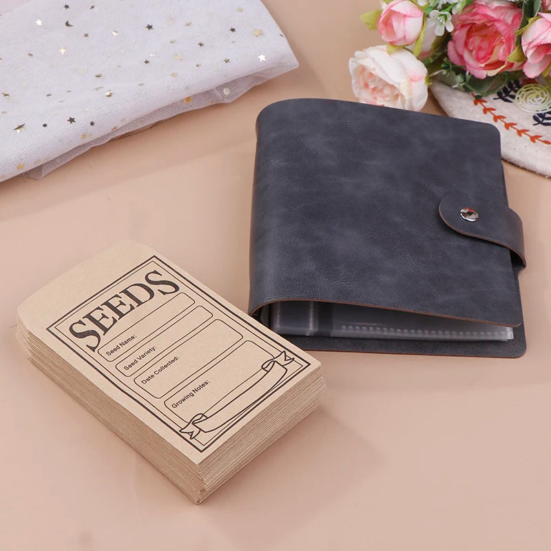 50pcs Garden Seeds Storage Organizers Seed Organizer Binder With Self-Sealing Seed Envelopes Seed Packet Organizer Seed