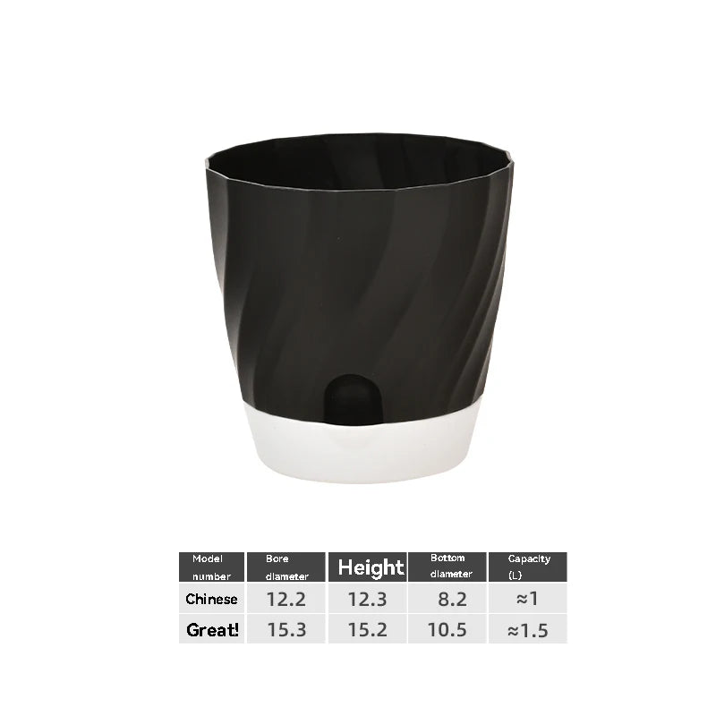 Plastic Flower Pots for Balcony, Simple and Breathable, High-end Planting, Home