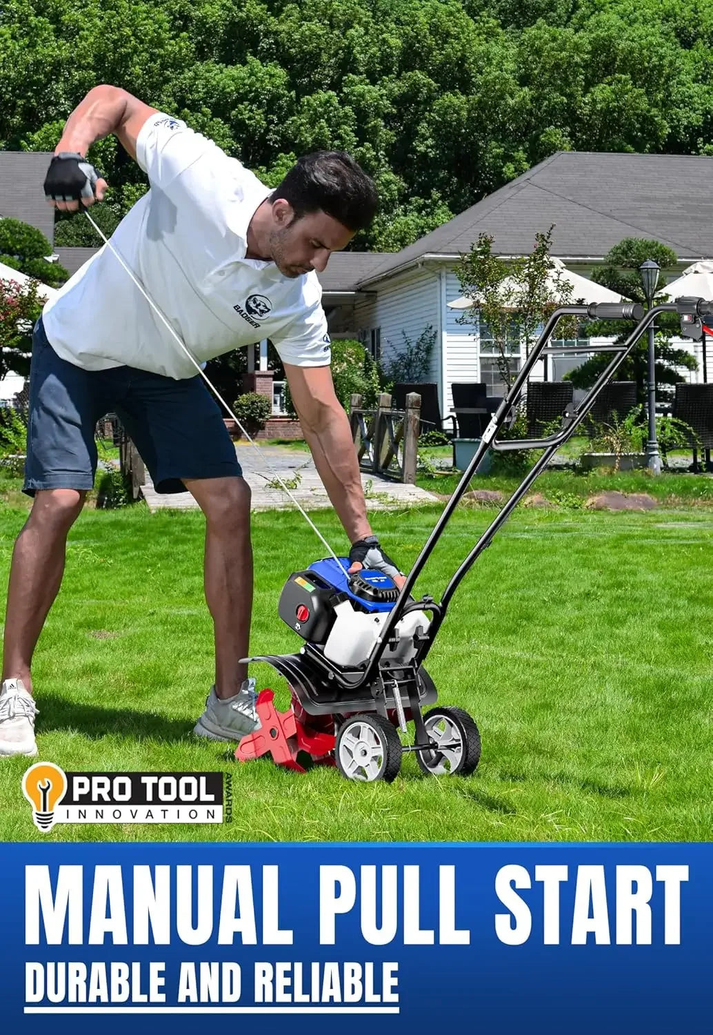 Garden Tiller Cultivator Tool Lawn Field Soil Tilling