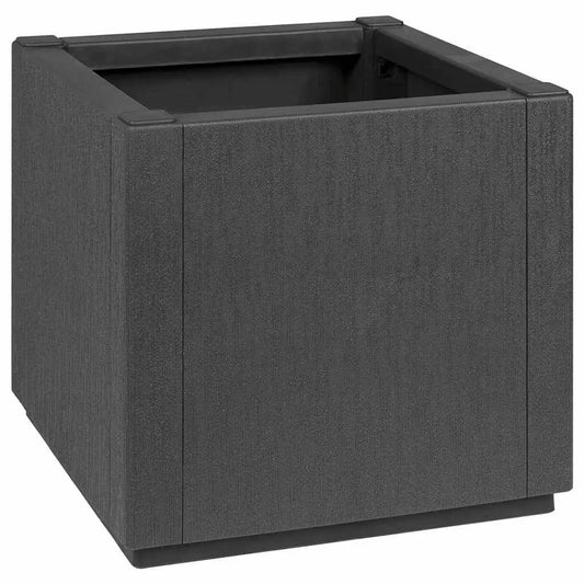 Dark Grey Plastic Flower Box 14.17 X 14.17 X 13.78 in for Flower Pots & Planters