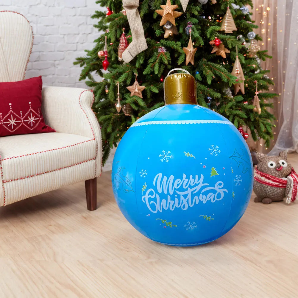 24 Inch Giant Inflatable Christmas Ball Large Outdoor Decorated Ball Christmas Decorations