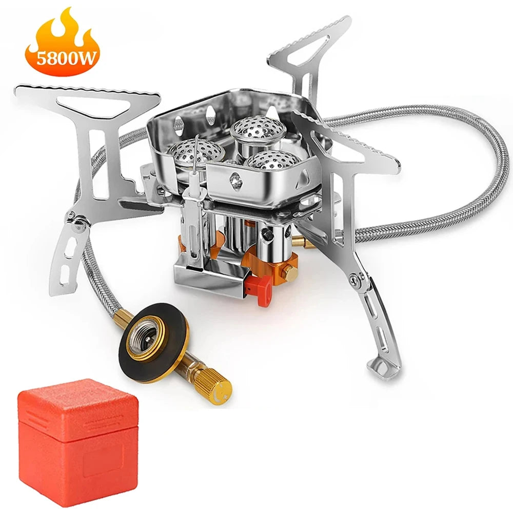 Outdoor Camping Portable Windproof outdoor Head Stove Portable Burner 5800W