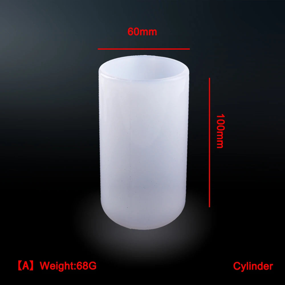 1PC 10 Style Cylindrical Hexagon Silicone Mold DIY Epoxy Resin Casting Mould