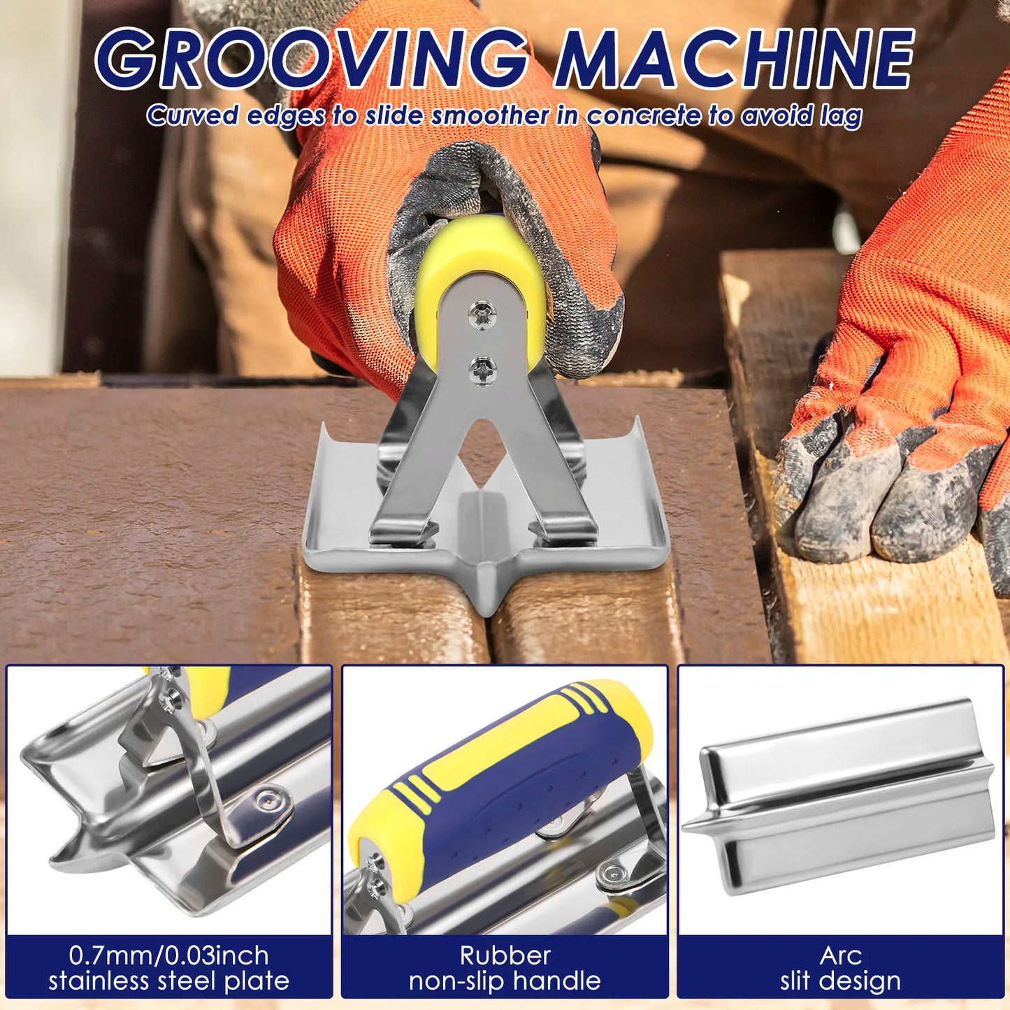 2/3Pcs Stainless Steel Concrete Tool Set