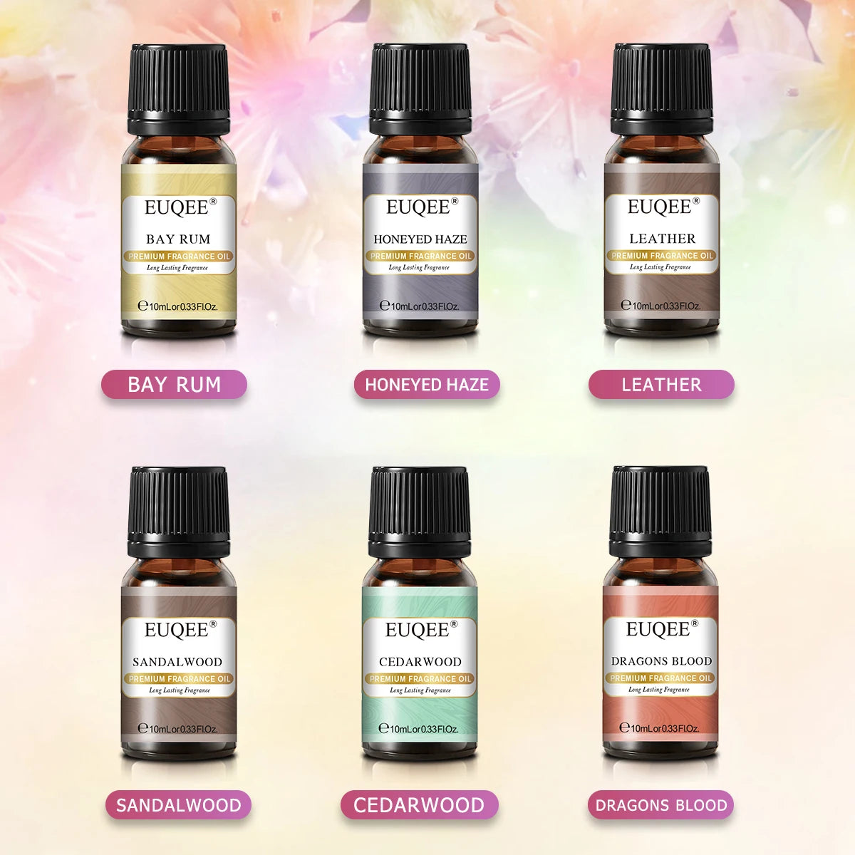 EUQEE 6pcs/set Fragrance Oil Gift Kit For Diffuser