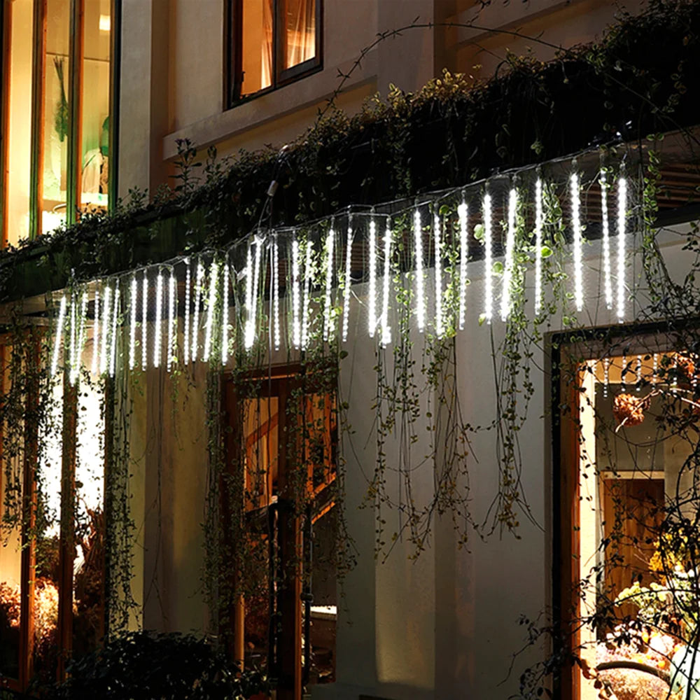 Led Tube String Light Christmas Garland Outdoor Decor Fairy Light Holiday