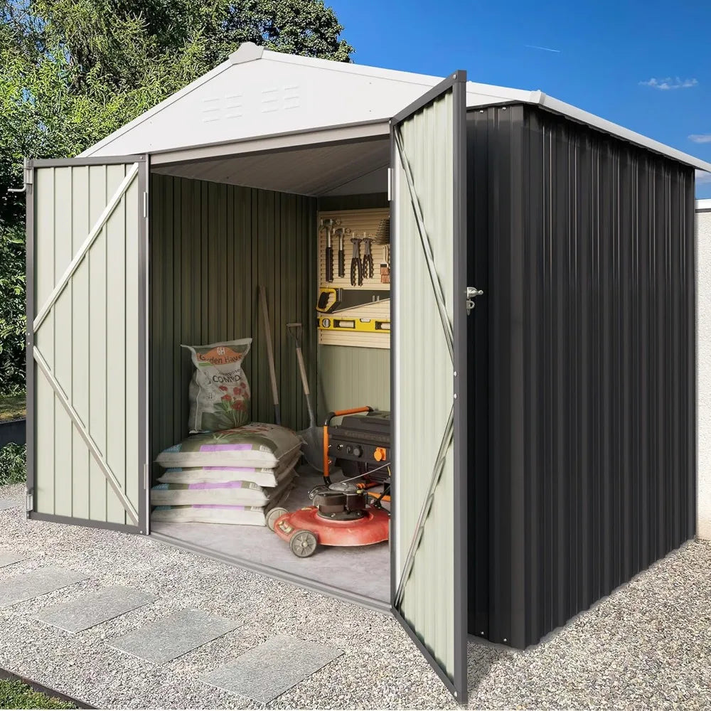 Outdoor Storage Shed 6FT x 4FT, Steel Utility Tool Shed