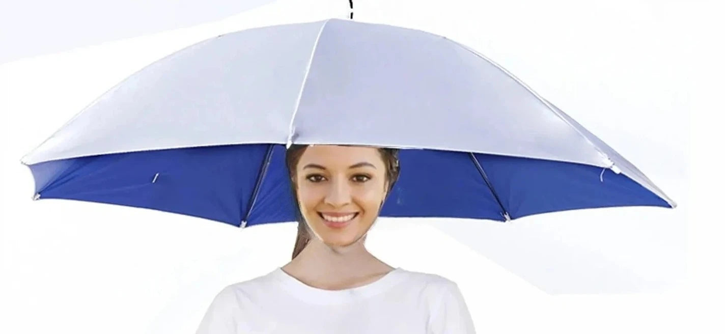 Rain Umbrella Hat Foldable Sun Shade Waterproof Double-Layer UV Protection Sunscreen