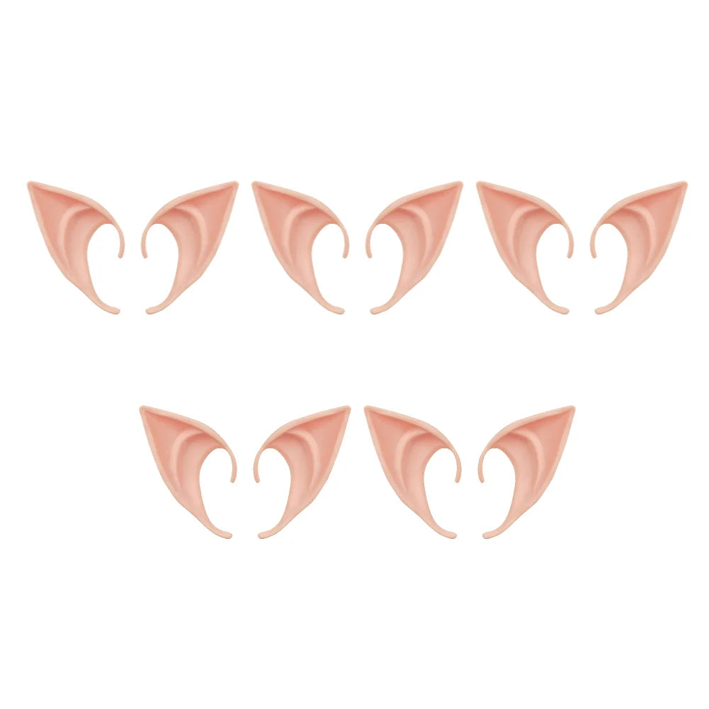 12-1pair Halloween Angel Elf Ears Soft Latex Fake Ears Fairy Vampire Costume Halloween