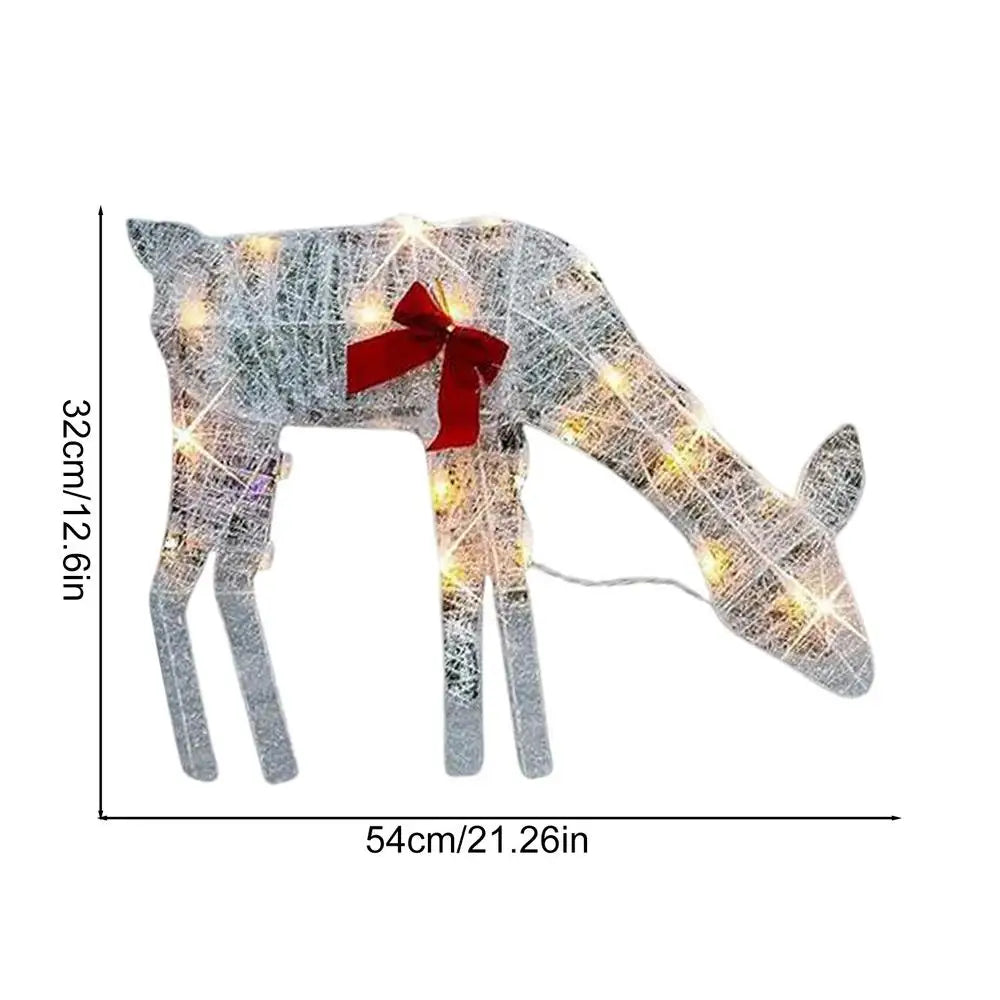 Lighted Deer Yard Decoration Waterproof Festive Decor Christmas Deer