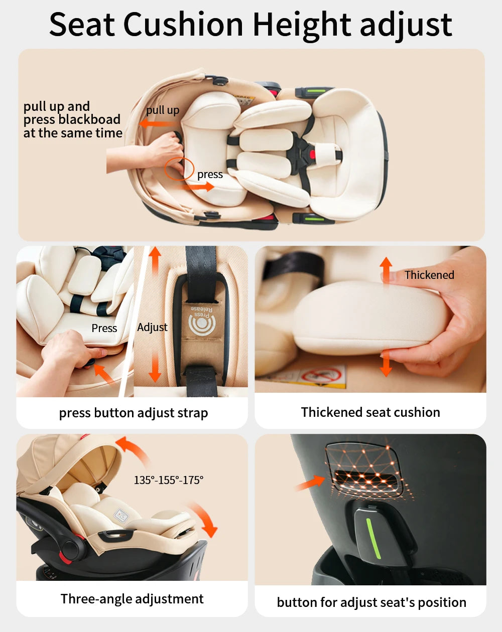 Baby Stroller and Car Seat, Baby Travel System with Baby Carriage Up to 55lbs, 3in1 Reversible Foldable Standard Stroller