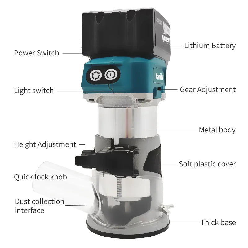 Brushless Trimmer Cordless Electric Router