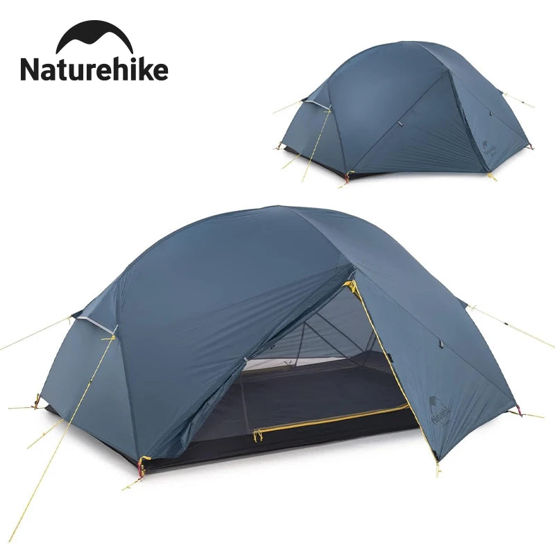 Naturehike Mongar Ultralight Tent 2 Person Waterproof PU3000mm Camping Tent Double Layer Outdoor Travel Hiking Tent Stone & Stem