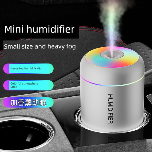 Compact USB Aroma Diffuser & Humidifier with LED Night Light