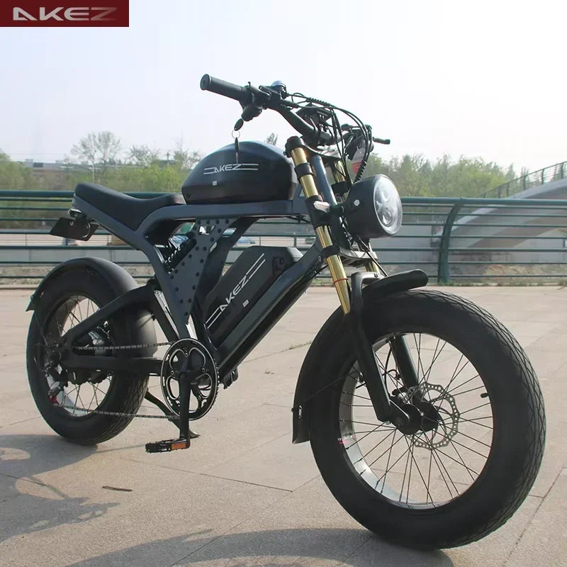 Powerful 1500W Motor 52V55Ah Dual Battery Adult Off-Road Tires Long Range E-bike