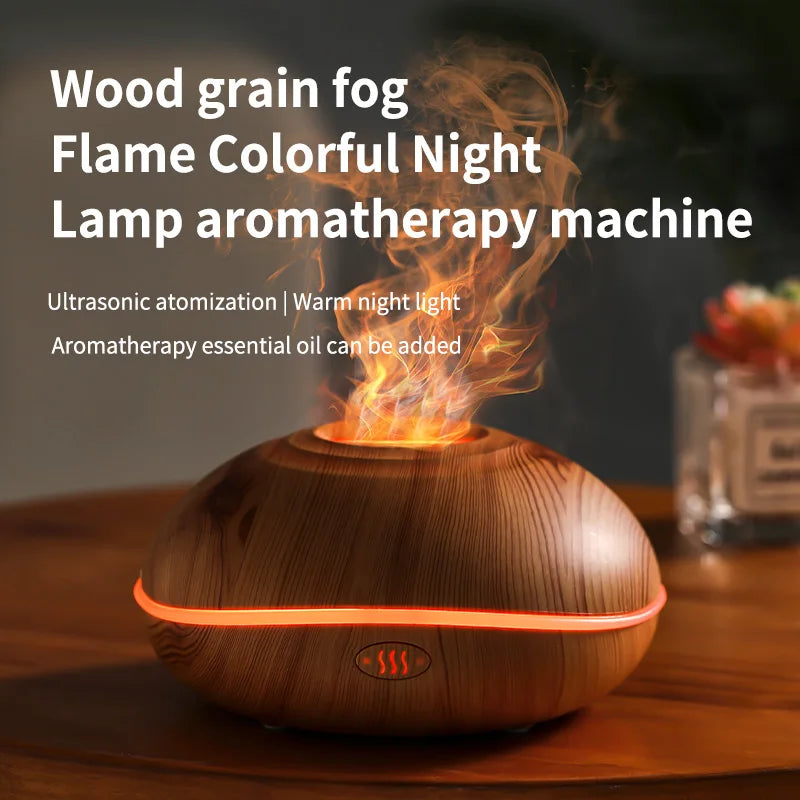 Aroma Humidifier flame Can Add Essential Oil  Air Humidifier Equipped with colorful lighting function