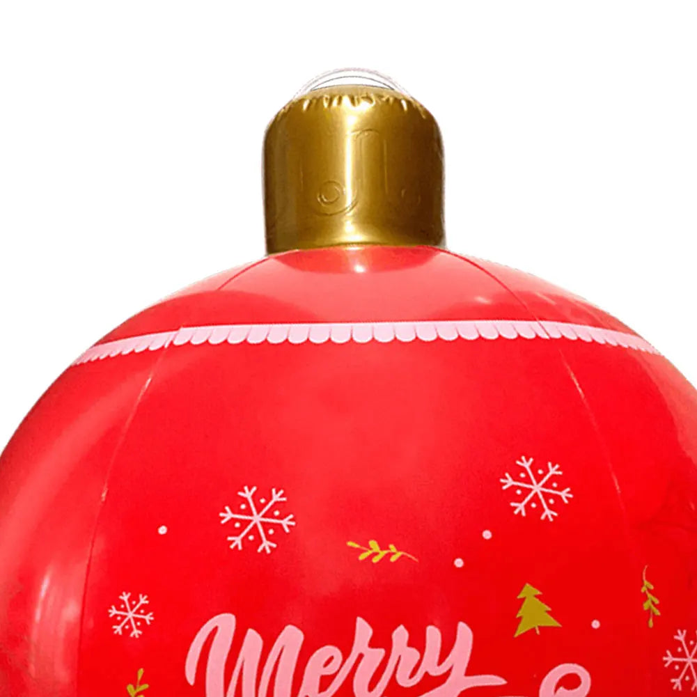 60CM PVC Christmas Inflatable Ball Giant Big Decorated Gifts Christmas Ball Decorations