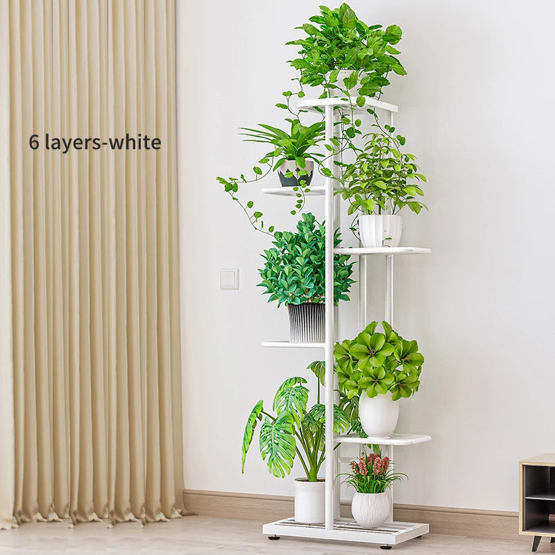 Shining Stand For Flowers Iron 6/7/8 Layers Plant Holder Rack Home Garden Decoration