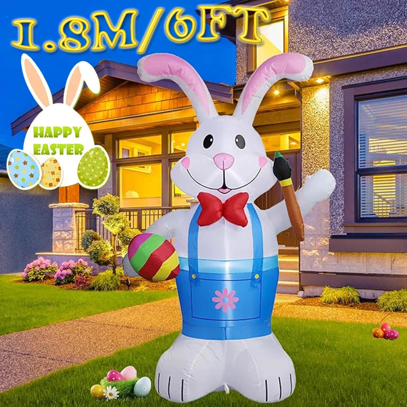 Christmas Decoration Inflatable  Snowman Built-in LED Lights Outdoor New Year Party Decor
