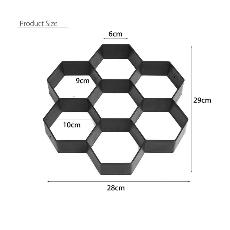 Garden Mold Walk Pavement Reusable DIY Manually Paving Cement Brick Stone Road Concrete Molds Manually Paving Garden Decoration