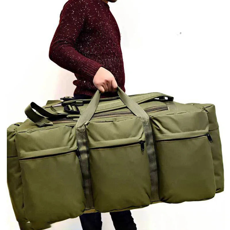 Outdoor 90L Men Tactical Luggage Bag Super Capacity Mountaineering Waterproof.