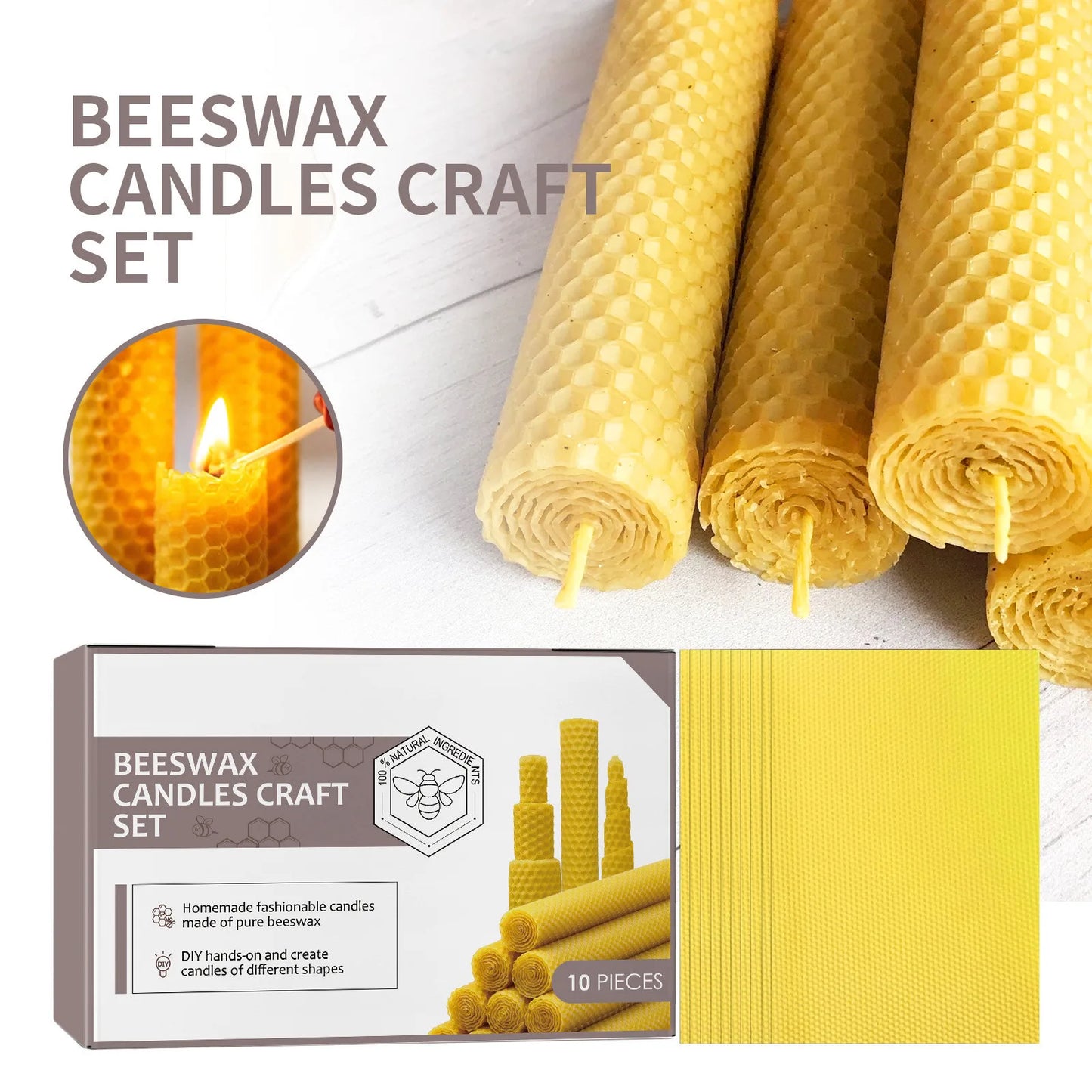 10/20/30pcs Beeswax Sheets Candle Making Crafts