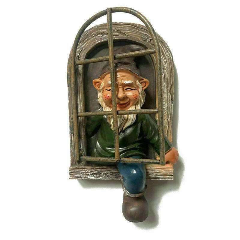 Naughty Garden Gnome Statue