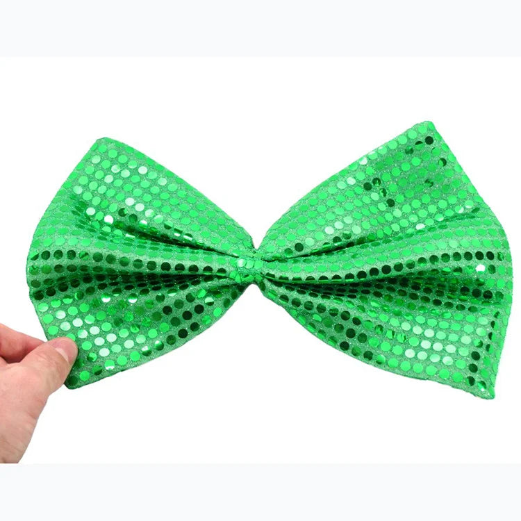 St Patrick's Shamrock Glasses, Sequin Hat & Bow Tie