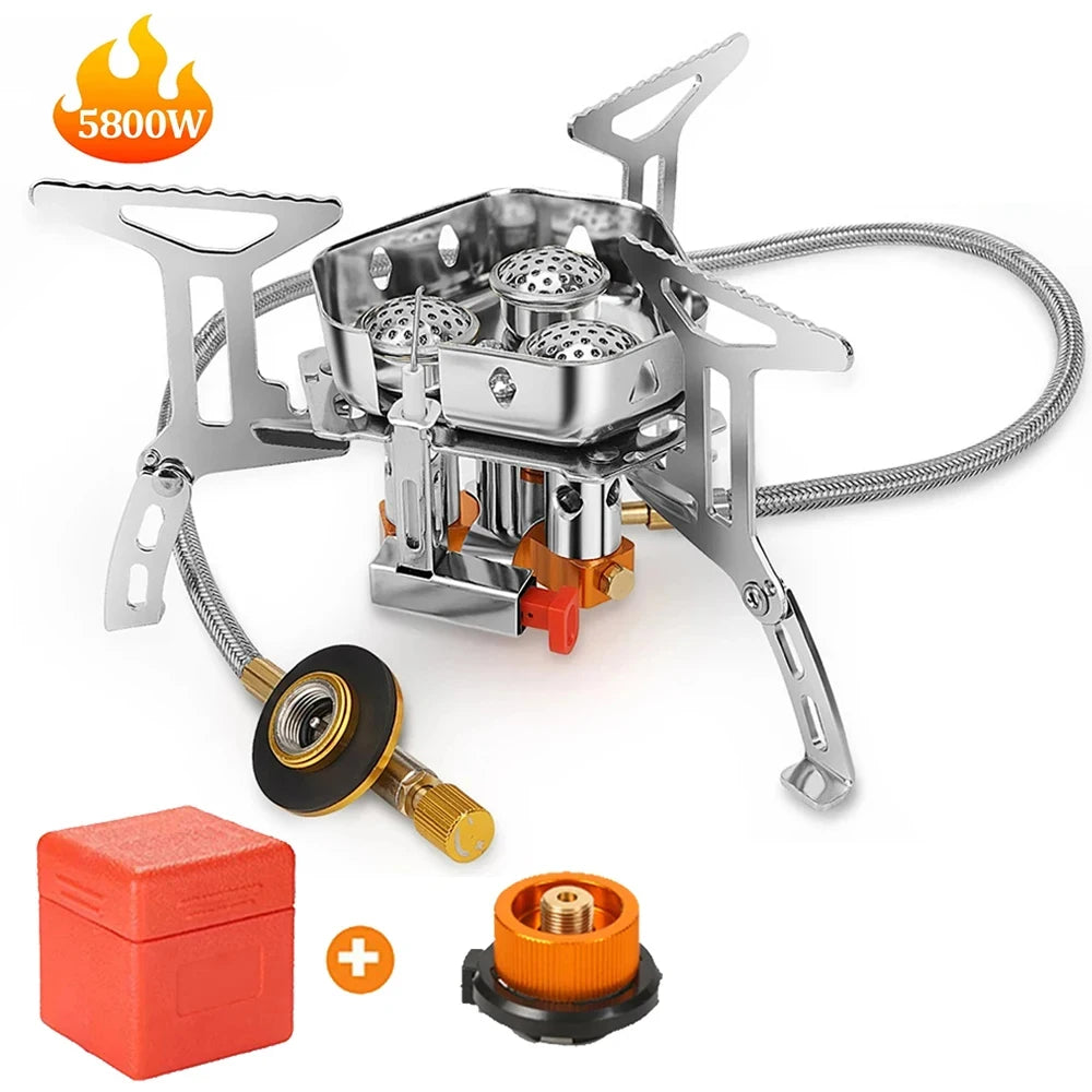 Outdoor Camping Portable Windproof outdoor Head Stove Portable Burner 5800W