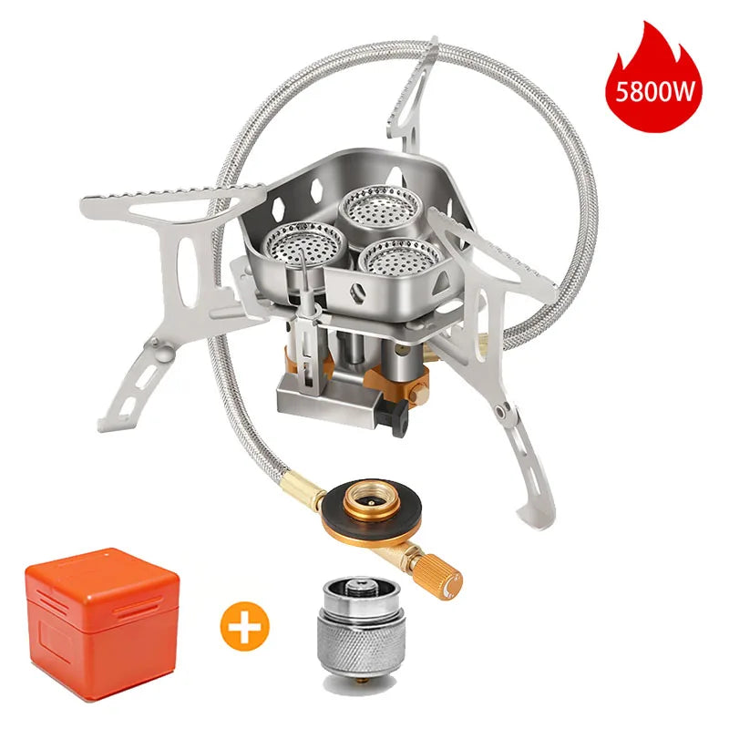 Outdoor Camping Portable Windproof outdoor Head Stove Portable Burner 5800W
