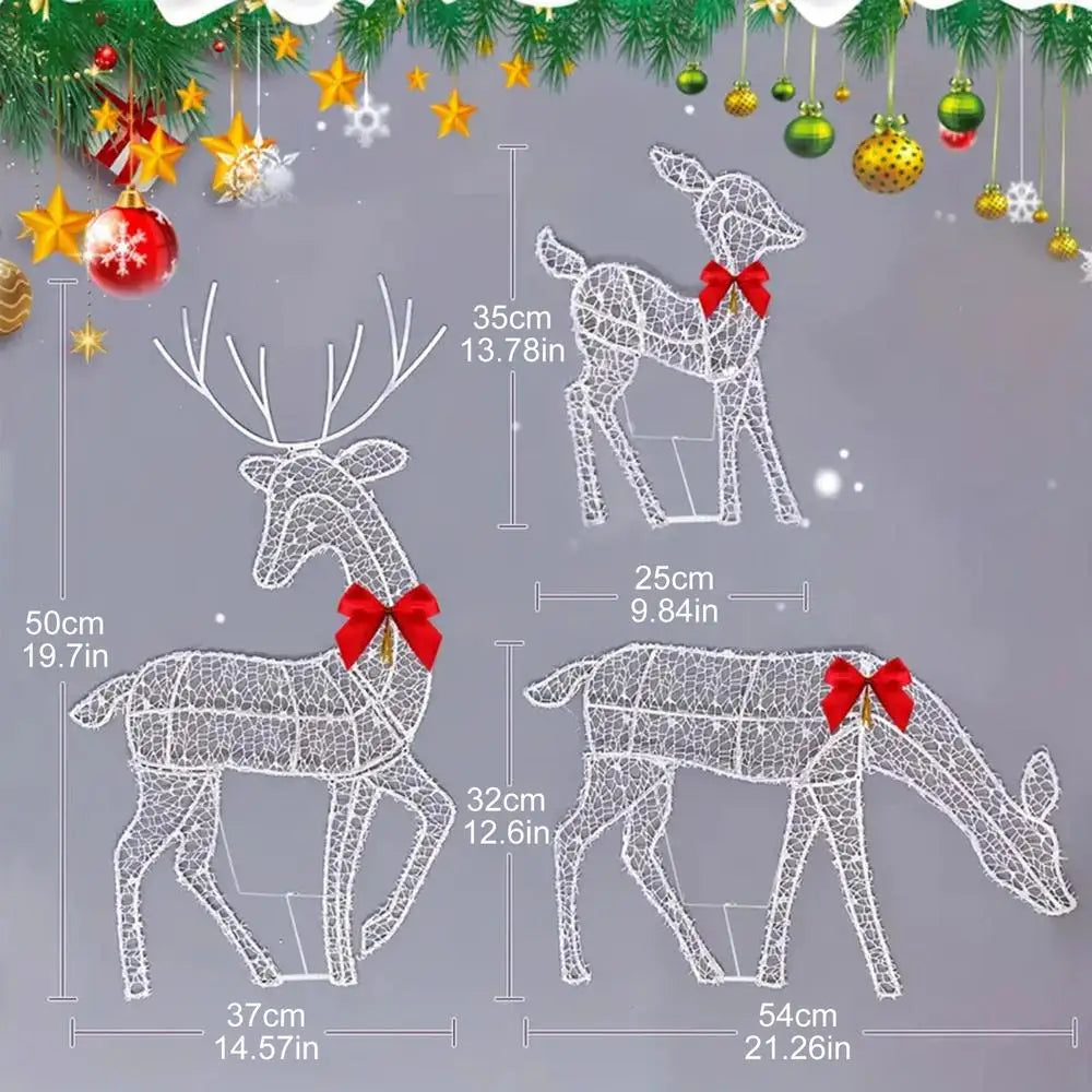 Lighted Deer Yard Decoration Waterproof Festive Decor Christmas Deer