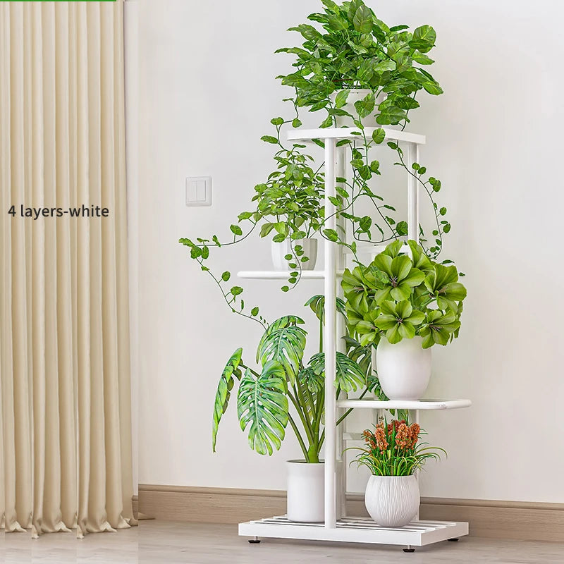 Shining Stand For Flowers Iron 6/7/8 Layers Plant Holder Rack Home Garden Decoration