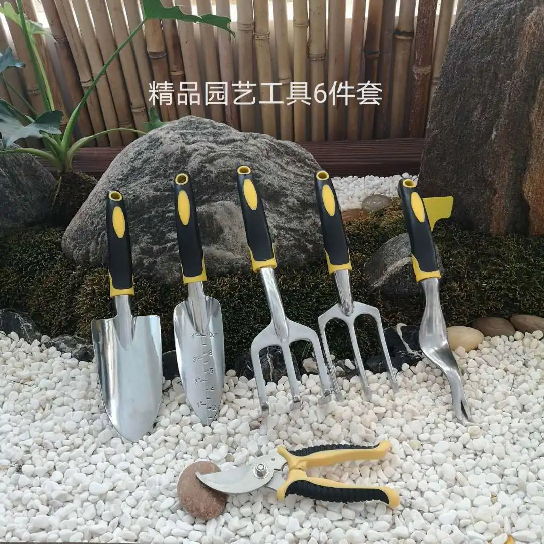 Garden Tool Hand Trowel, Rake, Cultivator, Weeder Tools with Ergonomic Handle,