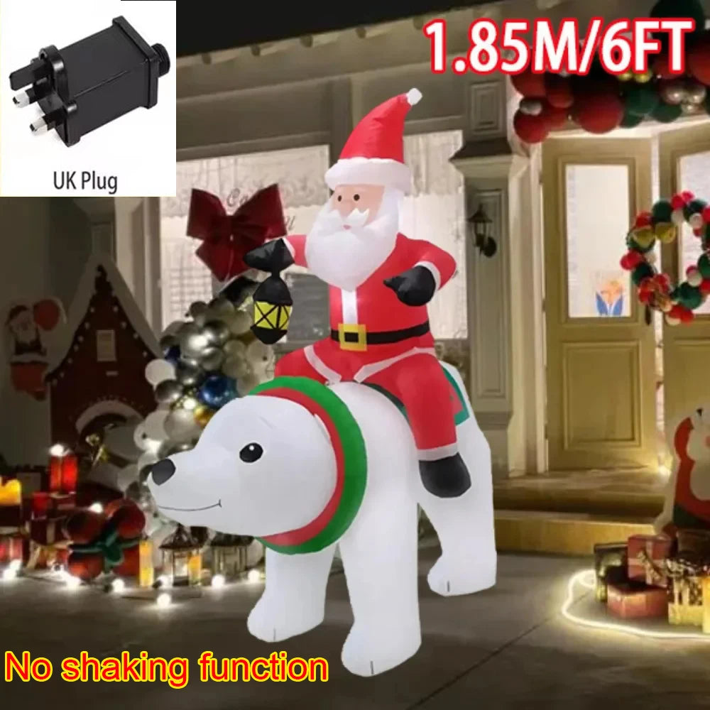 Christmas Inflatable Decoration Toy Built-in LED Lights Inflatable Model Indoor Outdoor Ornament